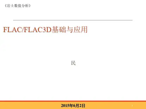 FLAC,FLAC3D基础与应用ppt课件