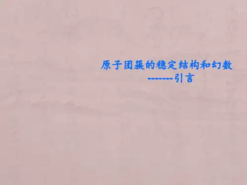 原子团簇的稳定结构和幻数-引言.