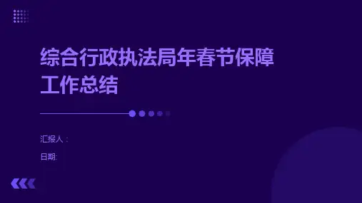 综合行政执法局年春节保障工作总结