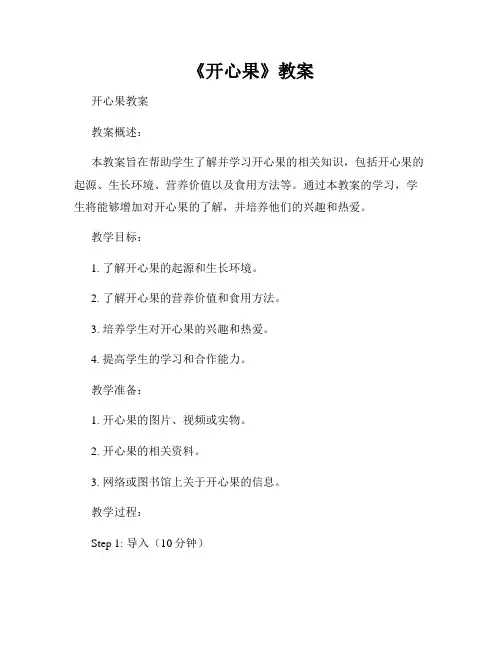 《开心果》教案