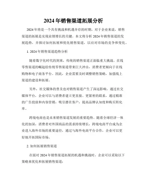 2024年销售渠道拓展分析