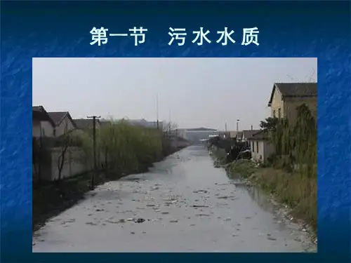 污水水质与污水出路