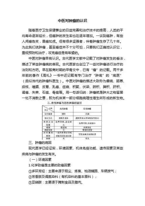 中医对肿瘤的认识