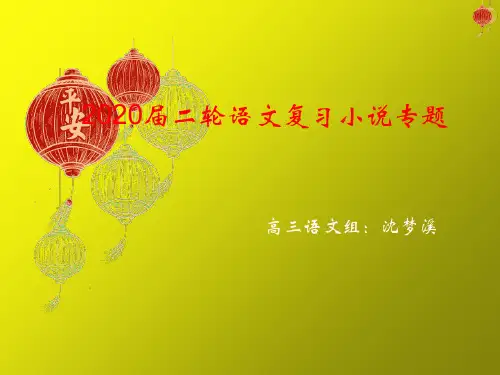 高考语文二轮复习——小说专题 (课件44张)