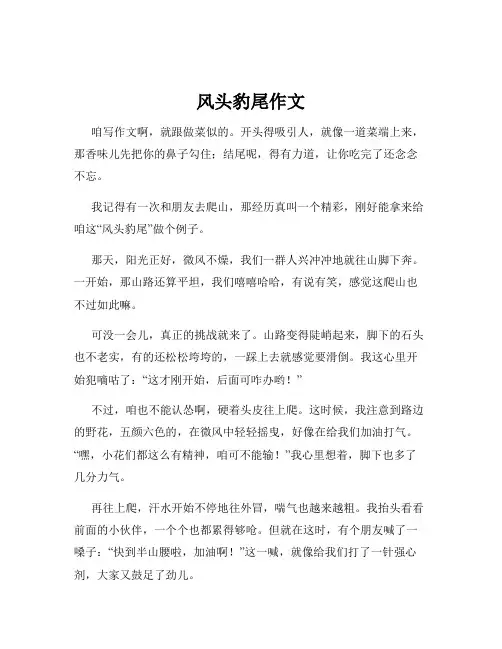风头豹尾作文
