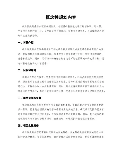 概念性规划内容