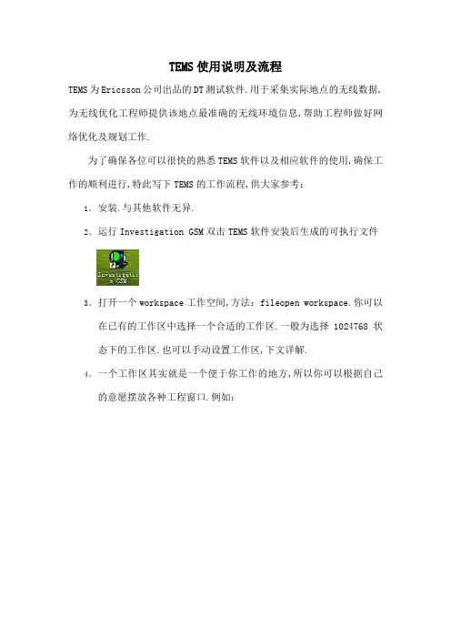 TEMS使用说明及流程