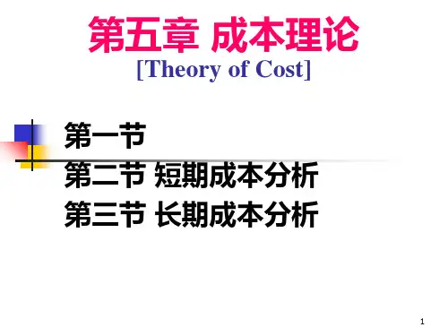 微观经济学第五章 成本理论PPT课件