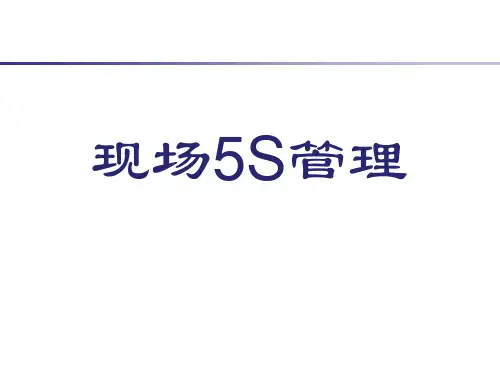 现场5S管理培训