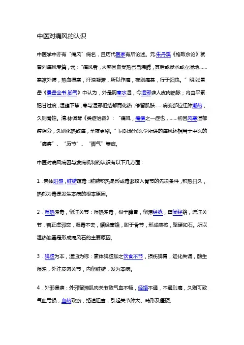中医对痛风的认识