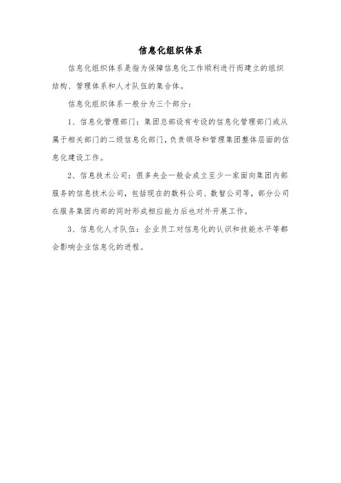 信息化组织体系