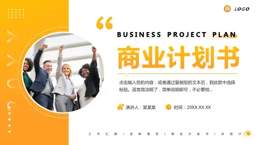 简约风商业项目计划书PPT