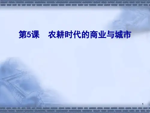 第5课农耕时代的商业与城市课件-岳麓版高中历史必修二