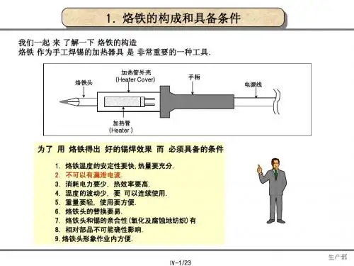 手工焊锡的原理和方法