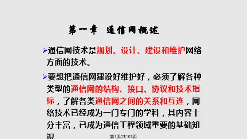 通信网理论与技术PPT课件