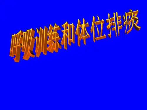 体位排痰及呼吸训练