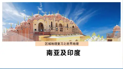 2023届高考区域地理复习之世界地理课件：南亚及印度24张