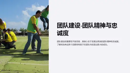 团队建设-团队精神与忠诚度