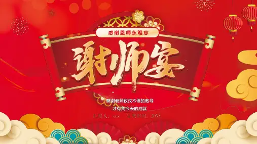 谢师宴PPT模板