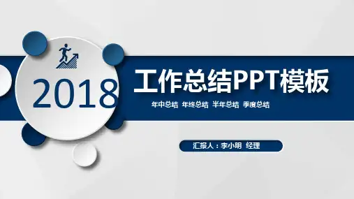 2018工作总结汇报PPT模板