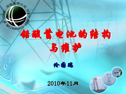 铅酸蓄电池的结构与维护  ppt课件