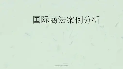 国际经济法案例分析课件
