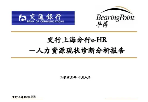 某某银行人力资源现状诊断分析报告