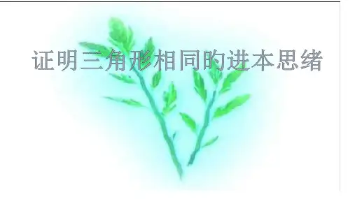 证明相似三角形的基本思路公开课获奖课件省赛课一等奖课件