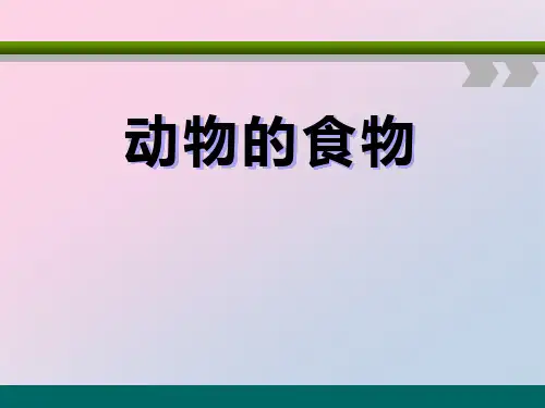 2021年《动物的食物》动物的生活PPT课件文档
