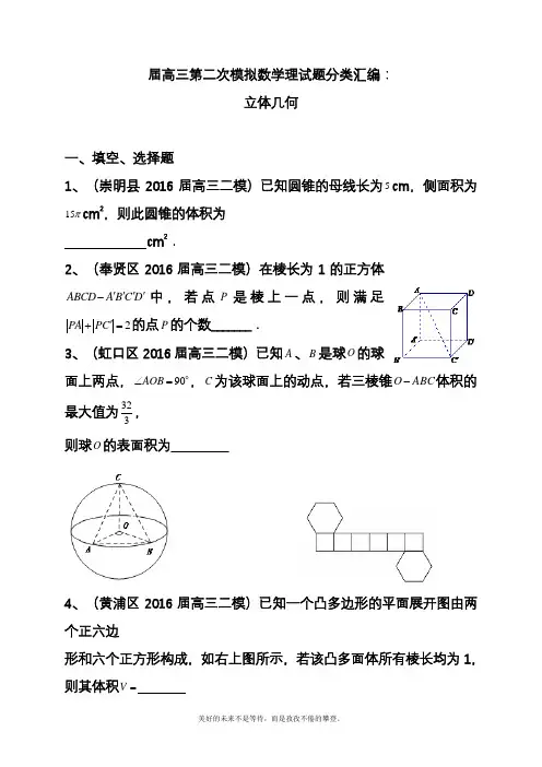 2020—2021年高考总复习数学《立体几何》高考考点专项复习及参考答案(精品试题).docx
