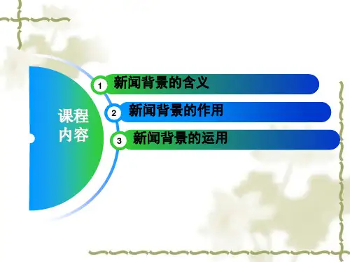 新闻背景资料