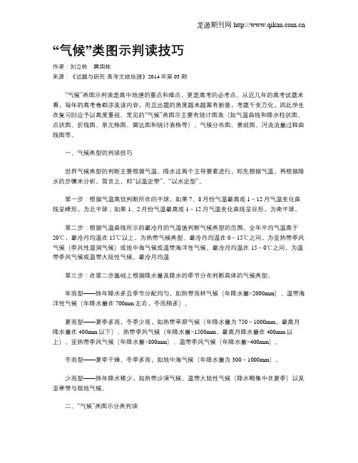 “气候”类图示判读技巧