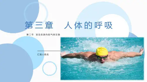 第二节发生在肺内的气体交换课件人教版生物七年级下册