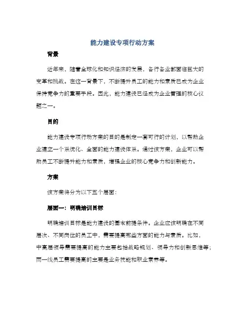 能力建设专项行动方案