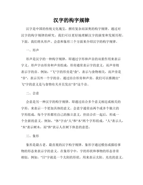 汉字的构字规律