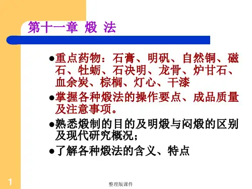 中药炮制 煅法ppt课件