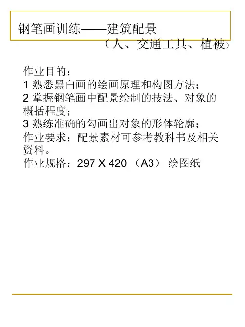 钢笔画表现技法作业
