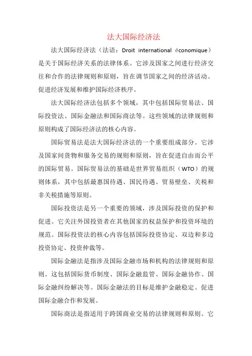 法大国际经济法