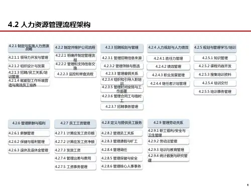 埃森哲IE人力资源流程框架(3级)