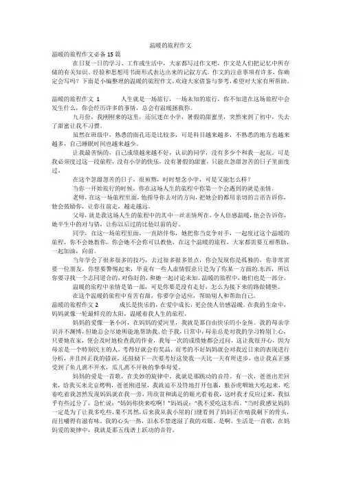 温暖的旅程作文