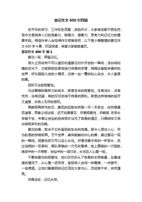 昙花作文600字四篇