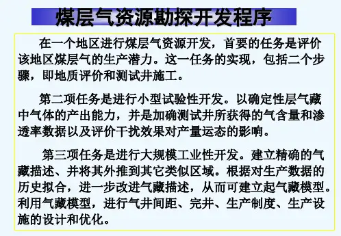 煤层气勘探开发程序 PPT