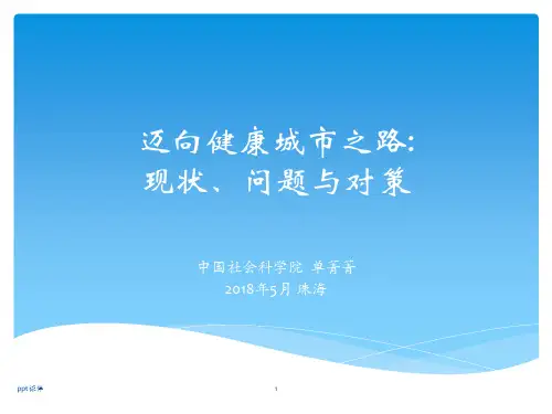 迈向健康城市之路  ppt课件