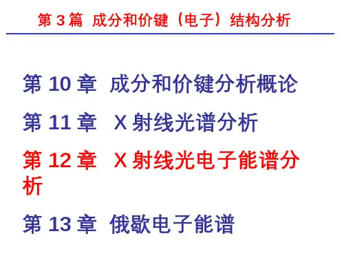 111-演示文稿-X射线光电子能谱分析