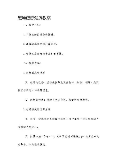 磁场磁感强度教案