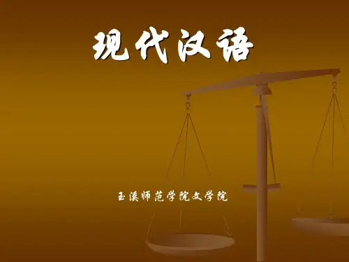 现代汉语课件导论