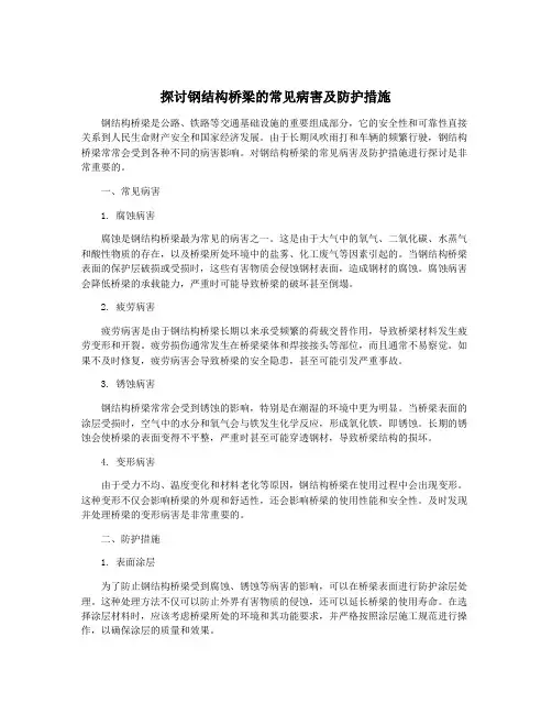 探讨钢结构桥梁的常见病害及防护措施