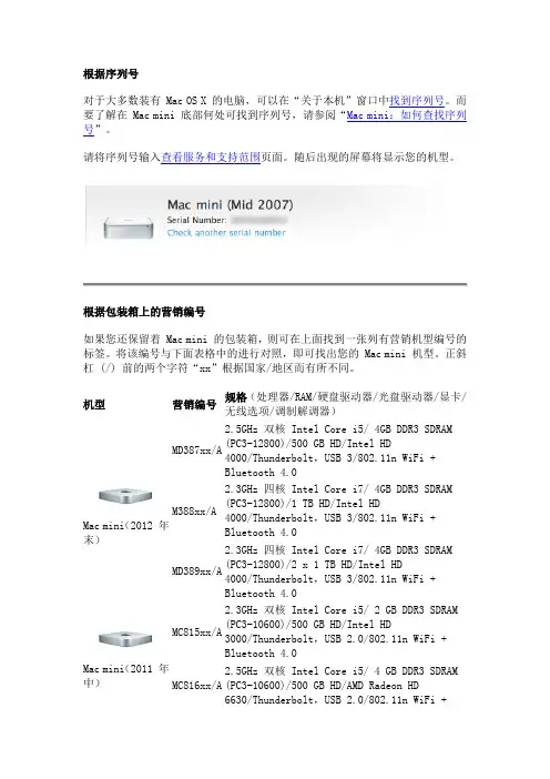如何识别 Mac mini 机型