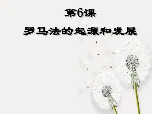 人教版高中历史必修一  第6课 罗马法的起源和发展