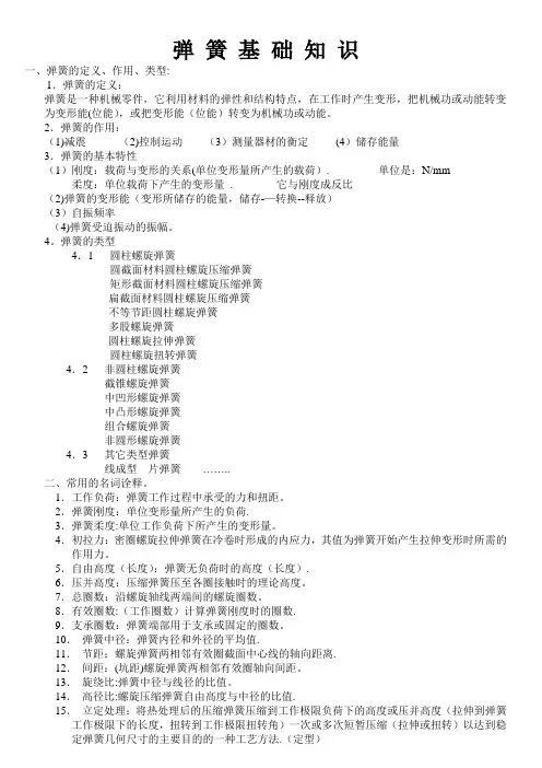 弹簧基础知识培训